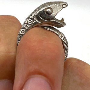 Vintage Serpent Snake Ring Made in Hong Kong‎ Size 7